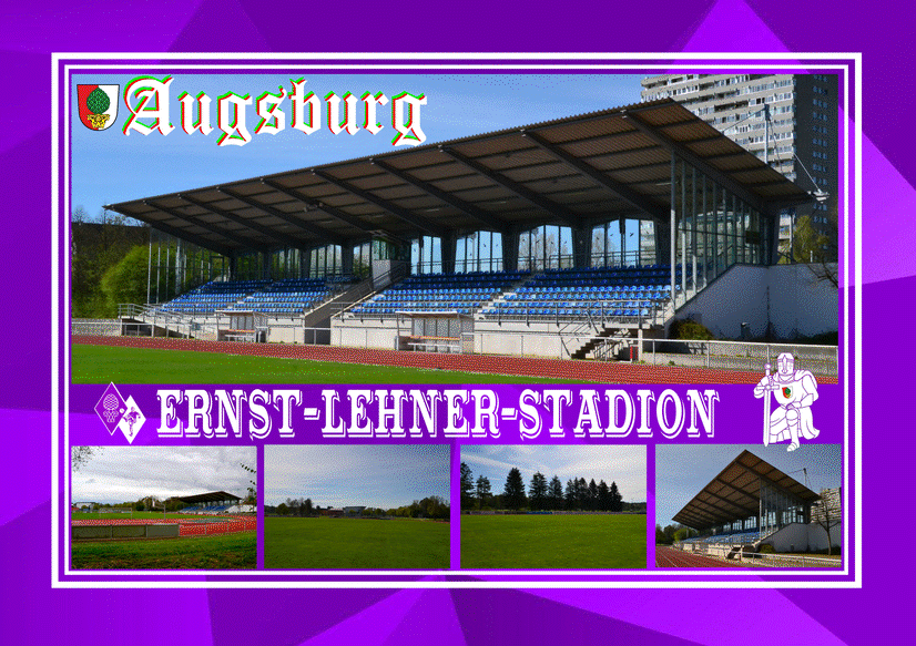 Ernst-Lehner-Stadion Augsburg Postkarte