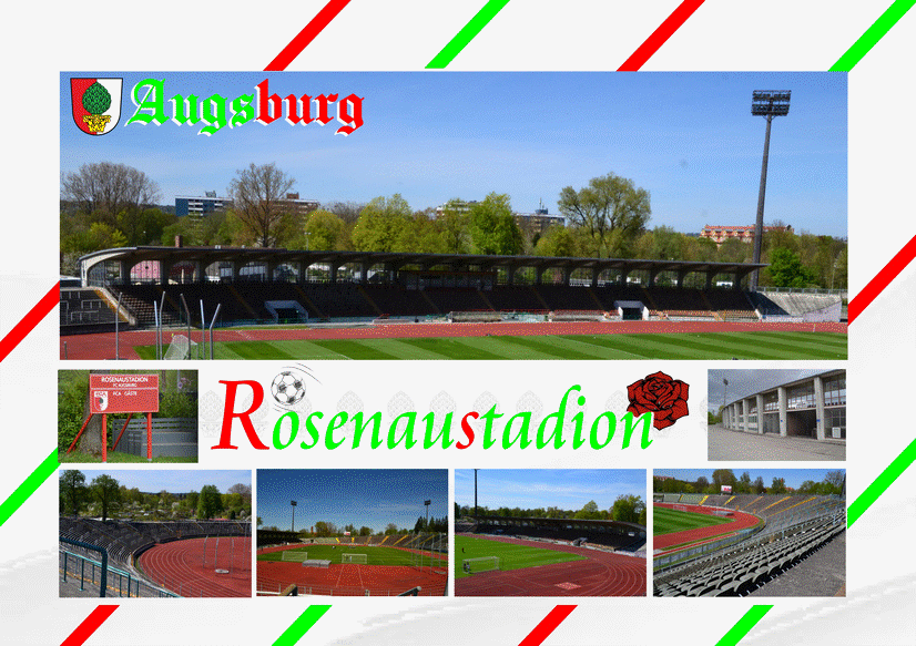 Rosenaustadion Augsburg 2 Postkarte